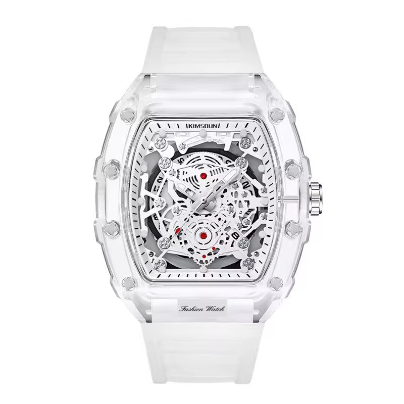 Luxury transparent waterproof quartz watch for man with Box