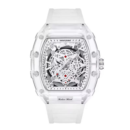Luxury transparent waterproof quartz watch for man with Box