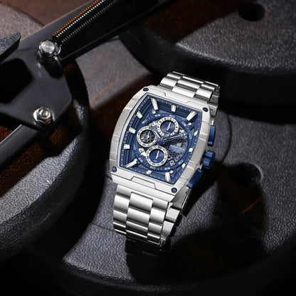 Luxury Second Dial Luminous Quartz Watch with Box