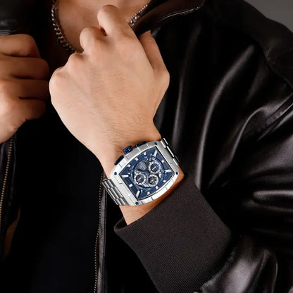 Luxury Second Dial Luminous Quartz Watch with Box
